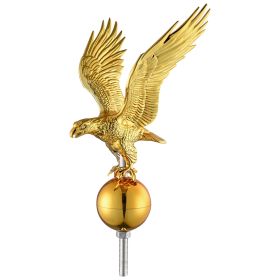 14" Gold Eagle Flagpole Topper Finial for 20–30 Ft Telescopic Poles