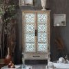 55" Tall Rustic Storage Cabinet with Drawer – Wood Pantry & Sideboard