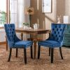 Modern Tufted Velvet Dining Chair 2-Pcs Set with Nailhead Trim, Blue