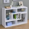 White Convertible Geometric Bookcase / TV Console