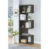 Weathered Grey 5-Shelf Bookcase – Modern Whimsical Display Shelf