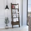 Hamburg Ladder Bookcase with Drawer – Five Open Shelves Storage Unit