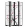 VEVOR 4-Panel Japanese Wood Room Divider Screen – Folding Privacy Partition