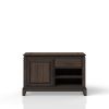 Chocolate Office Storage Credenza – Cabinet with Drawer & Shelves