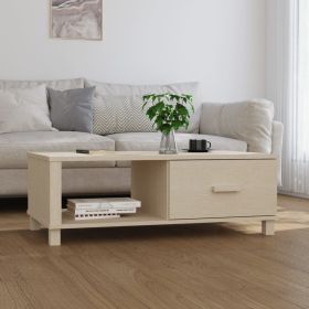 Coffee Table Honey Brown Solid Pinewood & MDF – Rustic Living Room