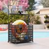 Rattan Storage Basket with Wheels for Pool & Patio