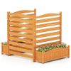 No-Dig Fir Wood Privacy Fence with Planter Boxes – 3-Panel AC & Outdoor Equipment Screen