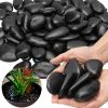 38lbs Black River Rocks, 2-3 Inch Polished Pebbles for Garden, Vase & Aquarium