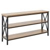 VEVOR Narrow Console Sofa Table 55" 3-Tier Entryway & Hallway Table