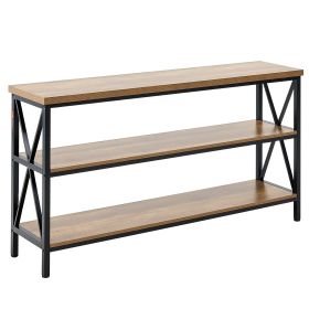VEVOR Narrow Console Sofa Table 55" 3-Tier Entryway & Hallway Table