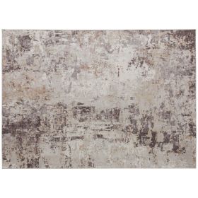Machine Washable 4x6 Area Rug, Non-Slip Modern Abstract Carpet, Mixed-Brown