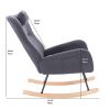Teddy Upholstered Rocking Chair – Dark Grey Nursery & Living Room Chair