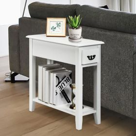 2-Tier Narrow End Table – Bedside, Sofa Side Table, Nightstand