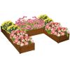 Raised Garden Bed Set of 5 Large Wooden Planters for Vegetables, Flowers & Herbs