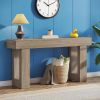 63-Inch Farmhouse Wooden Console Table – Long Rectangular Sofa Table