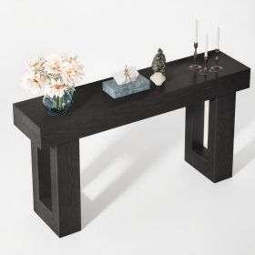 63-Inch Long Console Table, Wooden Rectangular Sofa Table Behind the Couch