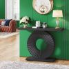 Console Table – Wood Entryway & Sofa Table with Geometric Base