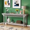 Farmhouse Console Table Entryway Sofa Table – Gray