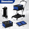 Collapsible Two-Tier Shopping Cart with Wheels – Multi-Use Grocery & Market Cart
