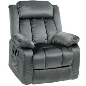 Gray Lift Recliner Chair with Massage & Heat