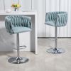 Swivel Bar Stools Set of 2 Adjustable Counter Height Chairs with Woven Back