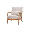 Mid-Century Modern Accent Chair – Rubberwood Frame Ergonomic Design