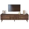 Mid Century TV Stand 70" Walnut Media Console with Drawers for 80" TVs