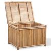 Bamboo Storage Box Set of 3 Durable Rectangular Organizer Bins