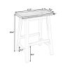 Farmhouse Rustic 2-Piece Counter Height Wood Kitchen Dining Stools – Walnut