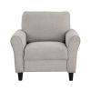 Modern Transitional Sand Fabric Upholstered Accent Chair – Ellery Collection