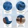 Blue Chenille Accent Club Chair with Wooden Legs – Upholstered Living Room Arm Chair