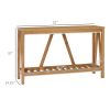 Farmhouse Console Table with Storage Shelf, Rustic Sofa Table for Living Room, Bedroom, Entryway