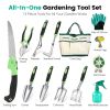 13-Piece Garden Tool Set with Aluminum Alloy Hand Tools & Carry Bag