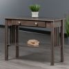 Stafford Console Hall Table with Drawer and Shelf – Oyster Gray