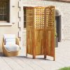 3-Panel Room Divider 47.8"x0.8"x70.9" Solid Wood Acacia Screen