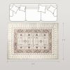 Machine Washable Boho Area Rug 4x6 – Non-Slip Flannel Carpet, Brown