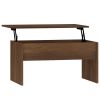 Height-Adjustable Coffee Table – Brown Oak Engineered Wood