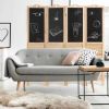 4-Panel Folding Privacy Room Divider with Chalkboard