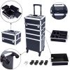 4-in-1 Aluminum Cosmetic Makeup Case Tattoo Box – Black