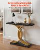 VEVOR 39" Gold Console Table – Modern Narrow Sofa & Entryway Table