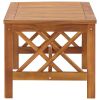 Coffee Table Brown Solid Acacia Wood with Decorative Inlays