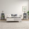 2-Tier Side Table Set of 2 – Gray End Tables with Drawer and Shelf for Living Room & Hallway