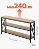 VEVOR Narrow Console Sofa Table 55" 3-Tier Entryway & Hallway Table