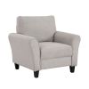 Modern Transitional Sand Fabric Upholstered Accent Chair – Ellery Collection