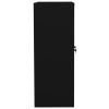 Office Cabinet Black Steel – Medium with Height-Adjustable Shelves