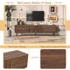 Mid Century TV Stand 70" Walnut Media Console with Drawers for 80" TVs