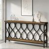 Industrial Console Table 70" Sofa Table with Storage Shelf