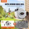 VEVOR Retractable Garden Hose Reel 100 ft x 1/2 in with 9-Pattern Nozzle