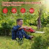 24V Cordless Handheld Grass Shear Hedge Trimmer with 90° Cutting Angle, 2 Replaceable Blades