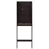 Modern Over-The-Toilet Space Saver Storage Cabinet – Espresso Wood